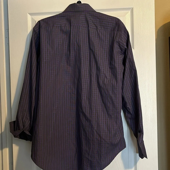 Thomas Dean men’s purple long sleeve button down shirt size medium - Picture 6 of 7